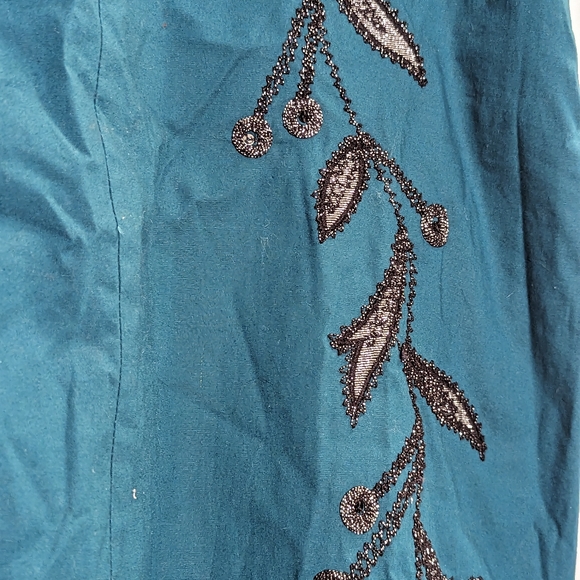 Free People embellished beaded leaf motif mini dress, size 8 - Picture 3 of 5